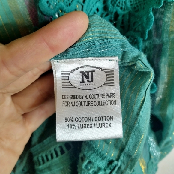 NJ Couture Boho Laced Beach Cover Up Sz M/L - Picture 8 of 9